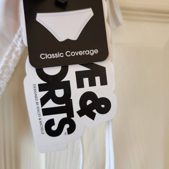 Love & Sports White Macrame Bikini Bottom XXL Women NWT - Picture 7 of 10